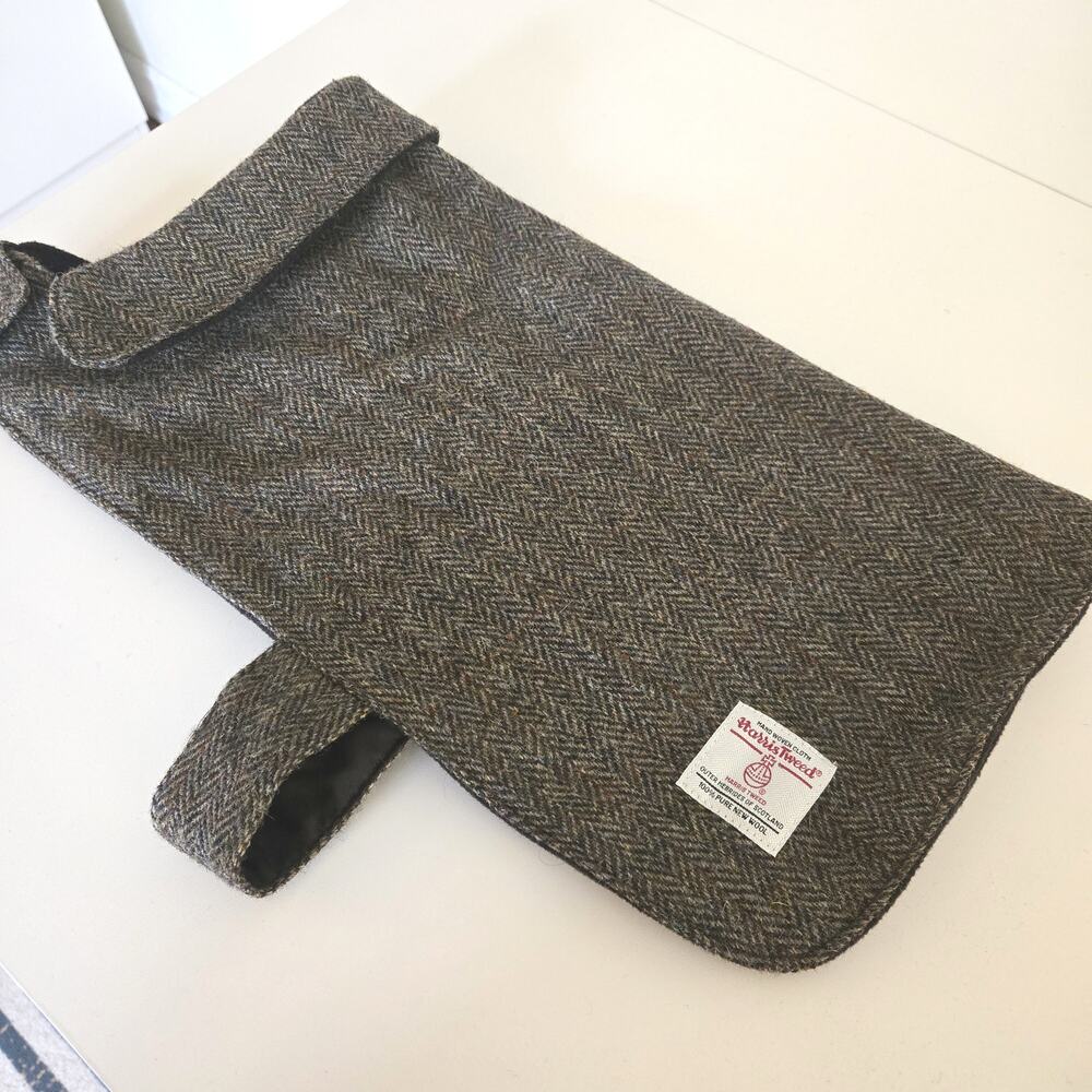 Eliz Scott Harris Tweed Herringbone Dog Coat Size 4 NWT - Picture 2 of 10